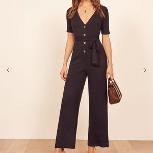 Reformation Black Jumpsuit